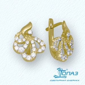 

Серьги из желтого золота Линии Любви, Серьги Т90202711