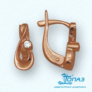 

Серьги с фианитами Линии Любви, Серьги Т10202242