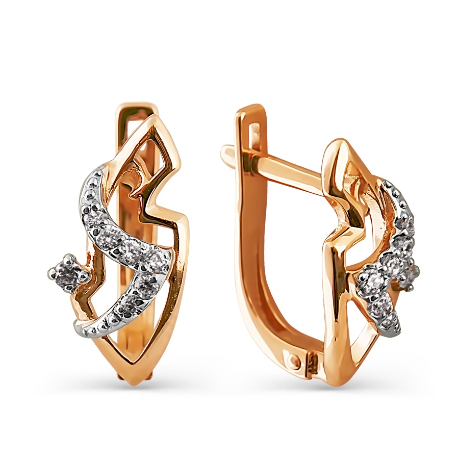 

Серьги с фианитами Линии Любви