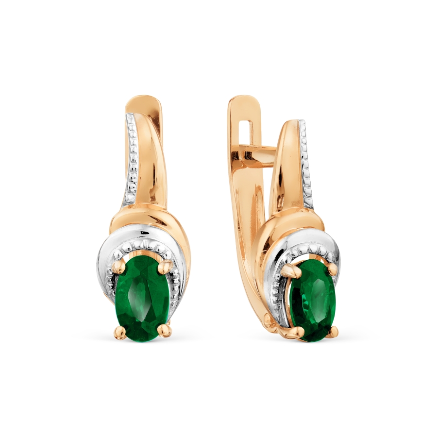 

Серьги с изумрудами Линии Любви, Серьги Т141029505