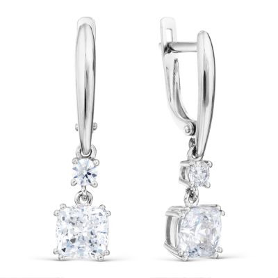 

Серьги с Swarovski Zirconia Линии Любви, Серьги Т30202Б096
