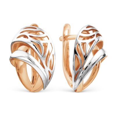 

Серьги из красного золота Линии Любви, Серьги Т130028534