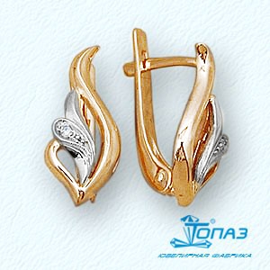 

Серьги с фианитами Линии Любви, Серьги Т14202561