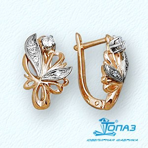 

Серьги с фианитами Линии Любви, Серьги Т13202539