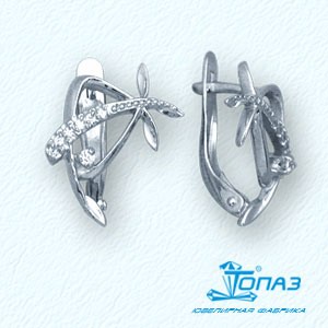 

Серьги с фианитами Линии Любви, Серьги Т30202795