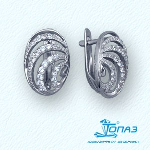

Серьги с фианитами Линии Любви, Серьги Т30202850
