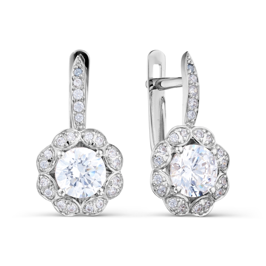 

Серьги с Swarovski Zirconia Линии Любви, Серьги Т307028647