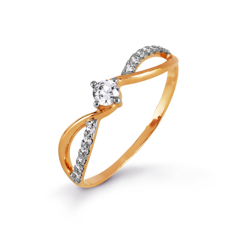 

Кольцо с Swarovski Zirconia Линии Любви