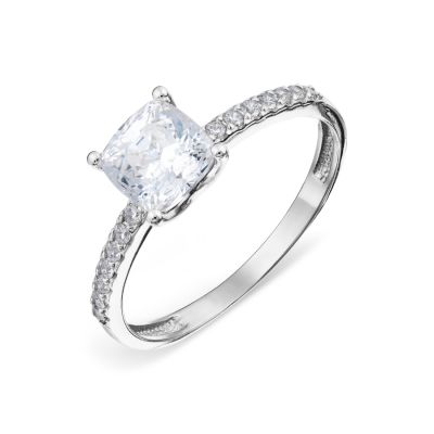 

Кольцо с Swarovski Zirconia и фианитами Линии Любви, Кольцо Т30701А349