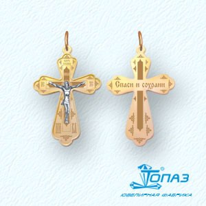

Крестик из красного золота Линии Любви, Крестики Т13096001