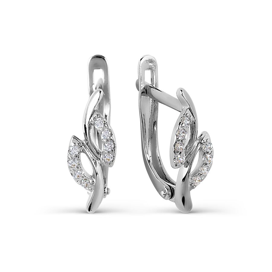 

Серьги с Swarovski Zirconia Линии Любви, Серьги Т307027348