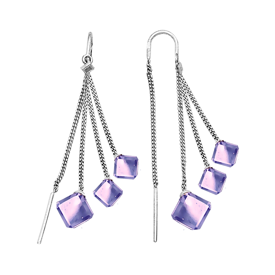 

Серьги с аметистами Линии Любви, Серьги Т30102863-03