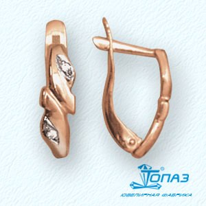 

Серьги с фианитами Линии Любви, Серьги Т14202008