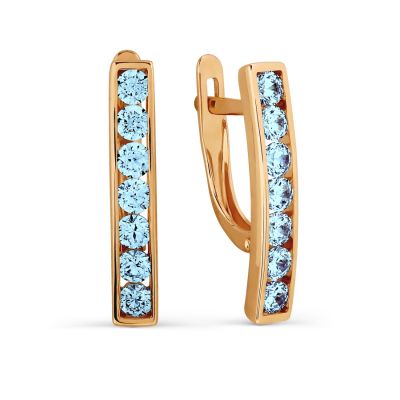 

Серьги с фианитами Линии Любви, Серьги Т102027439-02