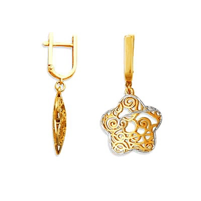

Серьги из желтого золота Линии Любви, Серьги Т940622053