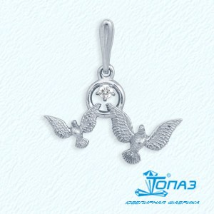 

Подвеска с фианитом Линии Любви, Подвески и кулоны Т302031595