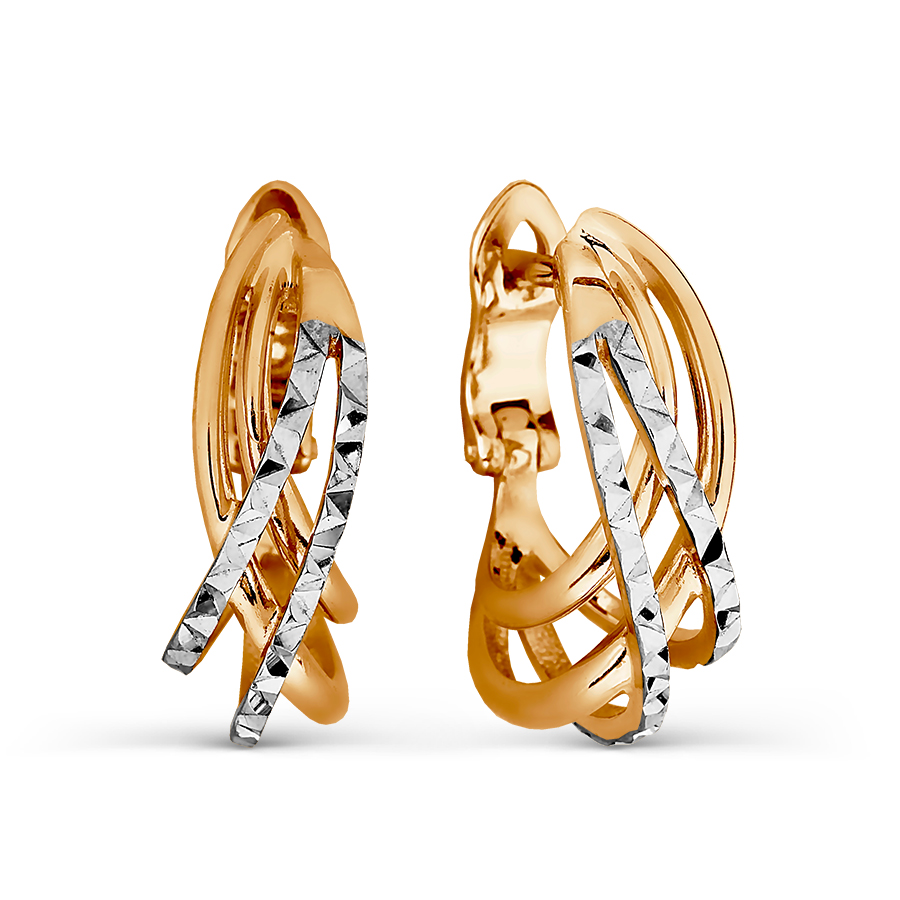 

Серьги из красного золота Линии Любви, Серьги Т240626604