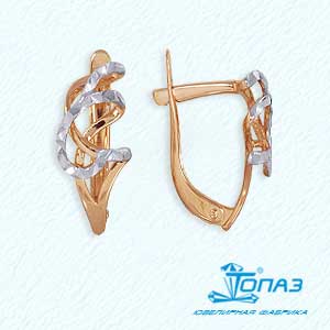 

Серьги из красного золота Линии Любви, Серьги Т140623439