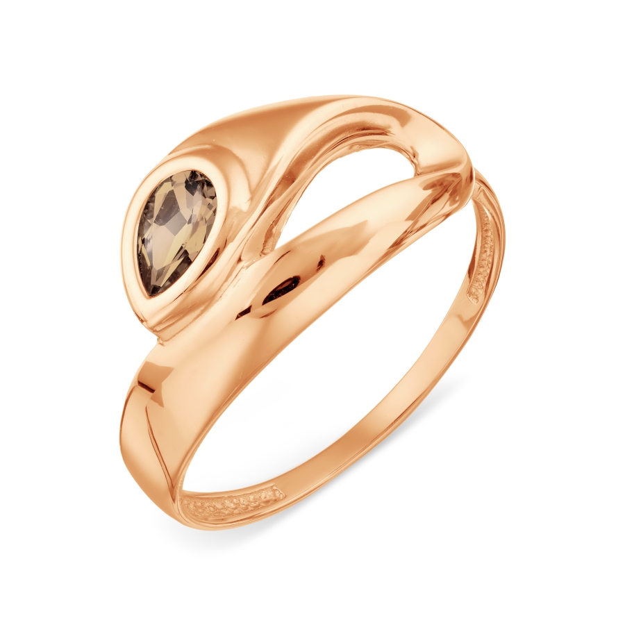 

Кольцо с раухтопазом Линии Любви