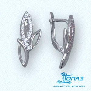 

Серьги с фианитами Линии Любви, Серьги Т30202923