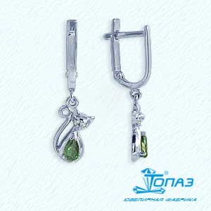 

Серьги с фианитами Линии Любви, Серьги Т302023099
