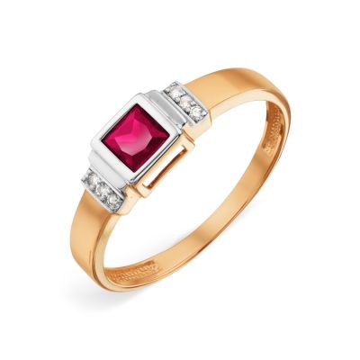 

Кольцо с рубином и бриллиантами Линии Любви, Кольцо Т146018857