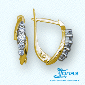 

Серьги с фианитами Линии Любви, Серьги Т93202583