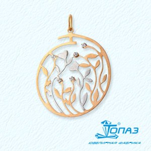 

Подвеска с фианитами Линии Любви, Подвески и кулоны Т142031170