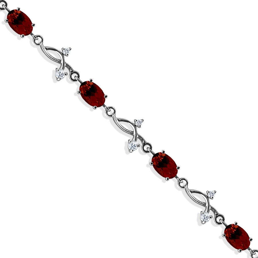

Браслет с гранатами и фианитами Линии Любви, Браслет Т30310594-18
