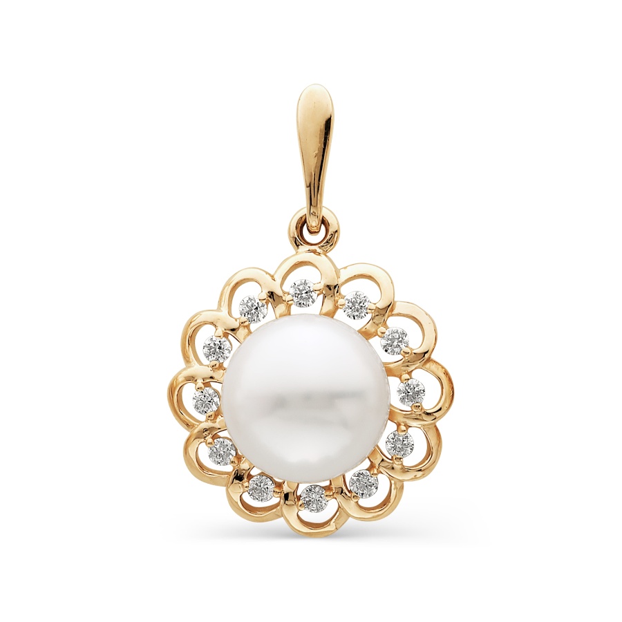 

Подвеска с жемчугом и фианитами Линии Любви