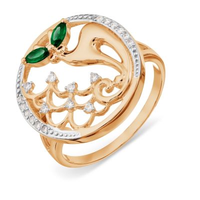 

Кольцо с Swarovski Zirconia и фианитами Линии Любви, Кольцо Т147017751