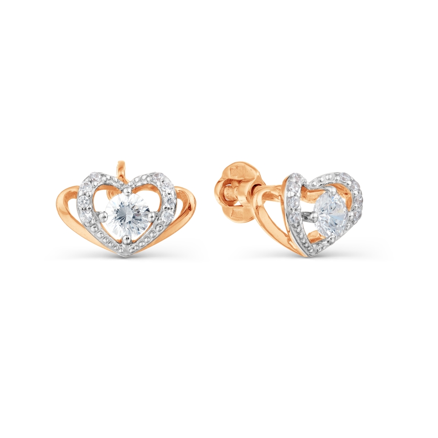 

Серьги с Swarovski Zirconia Линии Любви, Серьги Т147027733