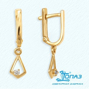 

Серьги из желтого золота Линии Любви, Серьги Т902022939