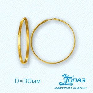 

Серьги конго из желтого золота Линии Любви, Серьги Т900621544