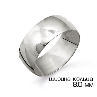 

Кольцо обручальное из белого золота Линии Любви, Кольцо Т300011424