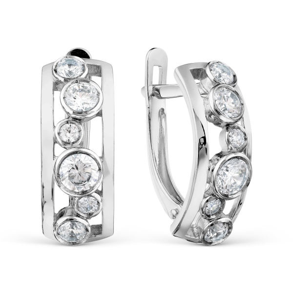 

Серьги с фианитами Линии Любви