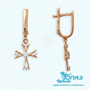 

Серьги с фианитами Линии Любви, Серьги Т102022900