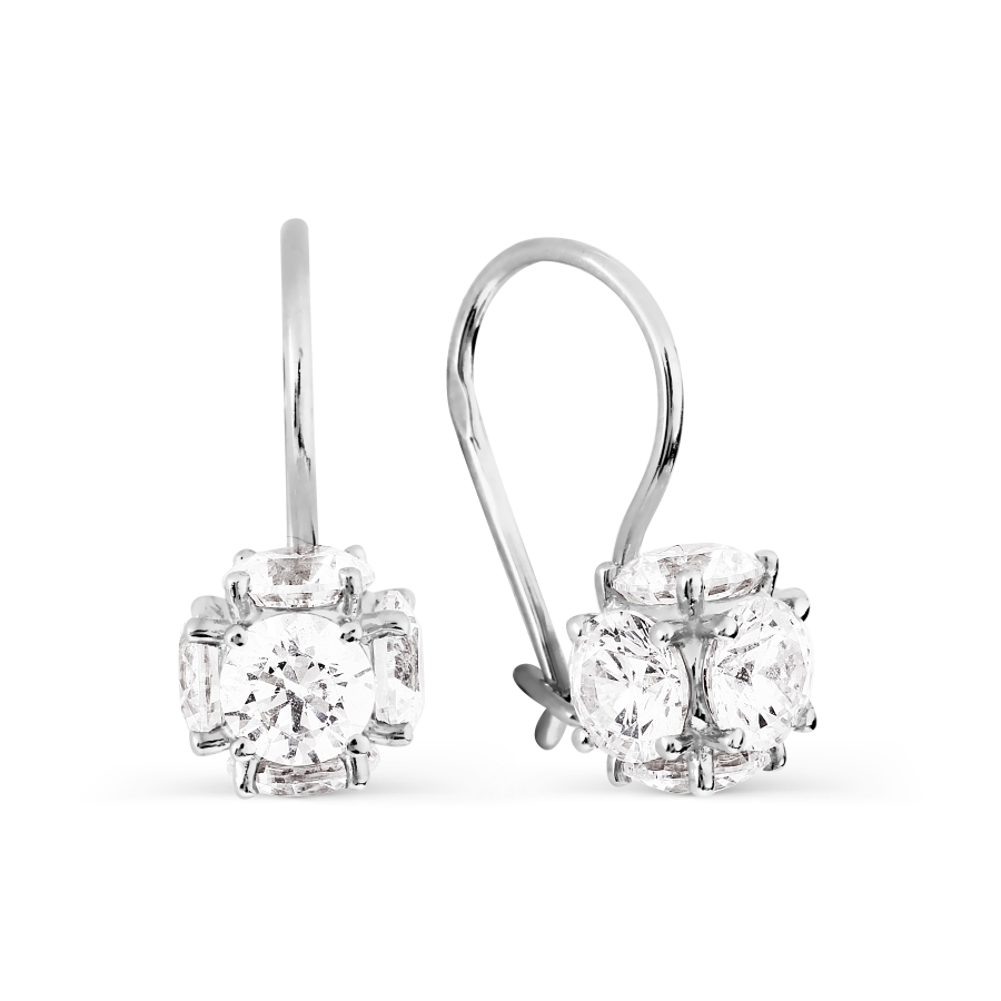 

Серьги с Swarovski Zirconia Линии Любви, Серьги Т302026990