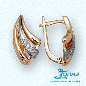 

Серьги с фианитами Линии Любви, Серьги Т14202685