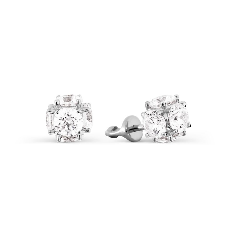 

Серьги с Swarovski Zirconia Линии Любви, Серьги Т302026996