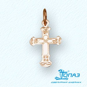 

Крестик из красного золота Линии Любви, Крестики Т10086154