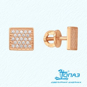 

Серьги с фианитами Линии Любви, Серьги Т102022760