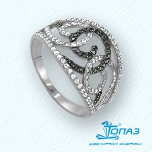 

Кольцо с фианитами Линии Любви, Кольцо Т302011241