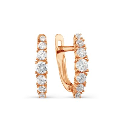 

Серьги с фианитами Линии Любви, Серьги Т102025245