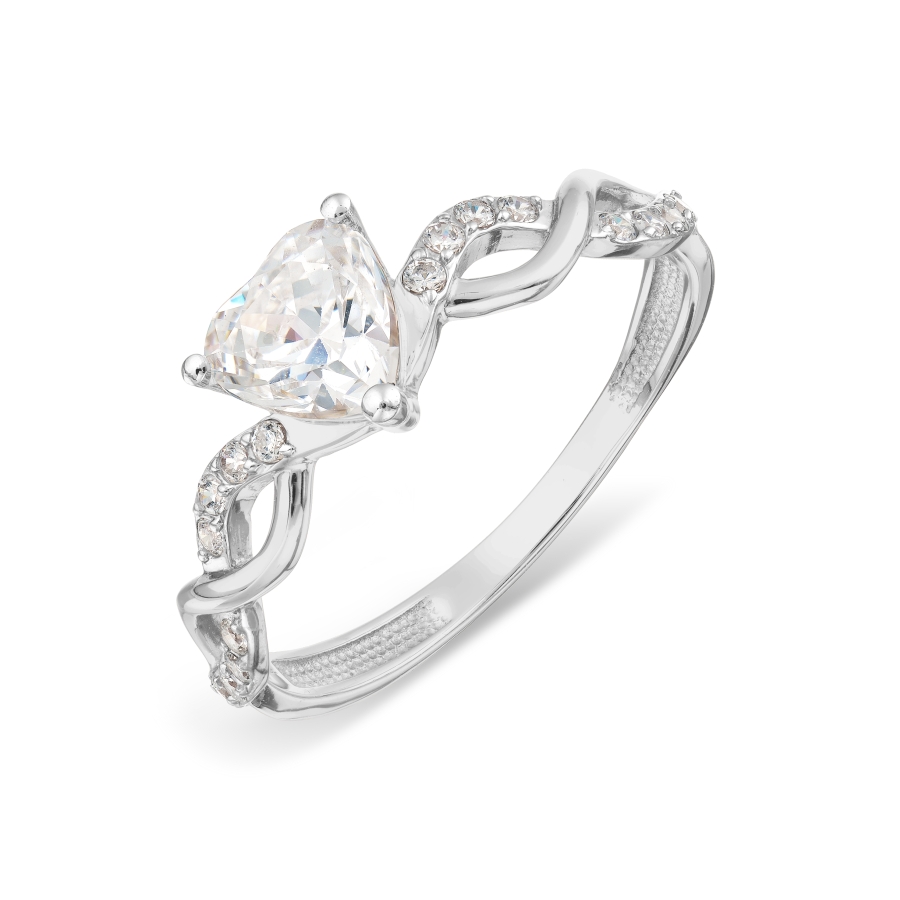 

Кольцо с Swarovski Zirconia Линии Любви