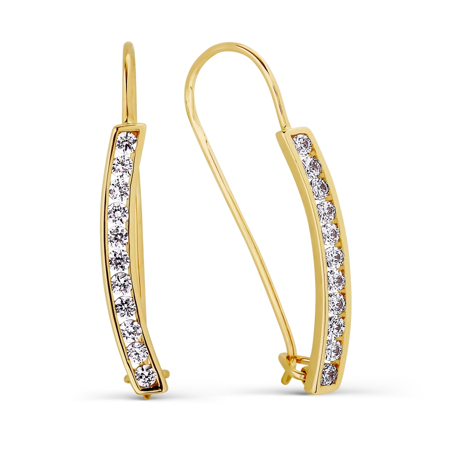 

Серьги с фианитами Линии Любви