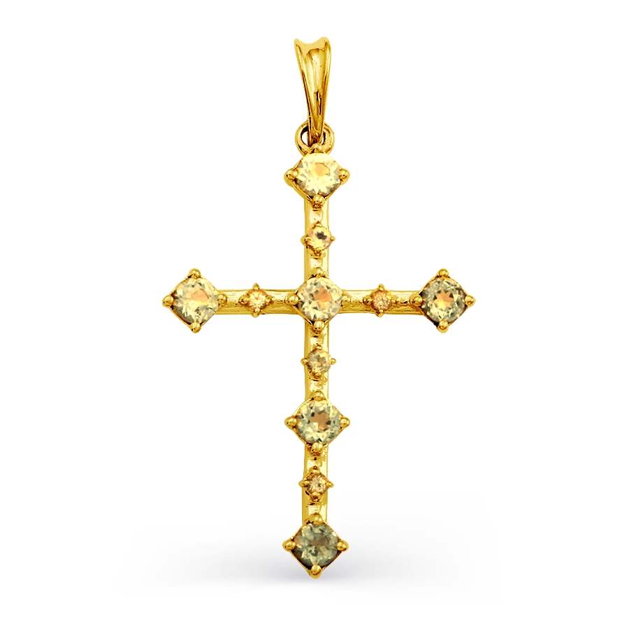 

Крестик с цитринами Линии Любви, Крестики Т90106268