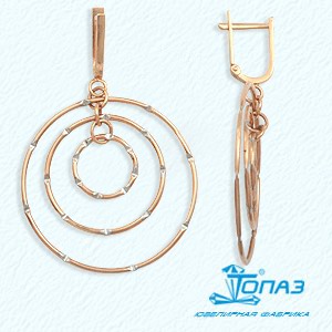 

Серьги из красного золота Линии Любви, Серьги Т140022201