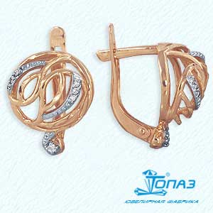 

Серьги с фианитами Линии Любви, Серьги Т142623707