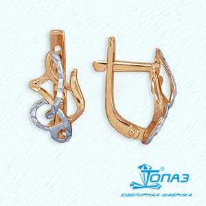 

Серьги из красного золота Линии Любви, Серьги Т140623382